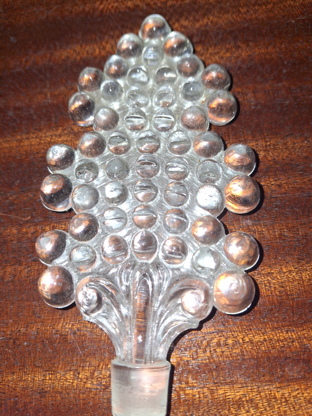 Set Of 6 Clear Glass Decorative Stoppers with Beautiful Patterns